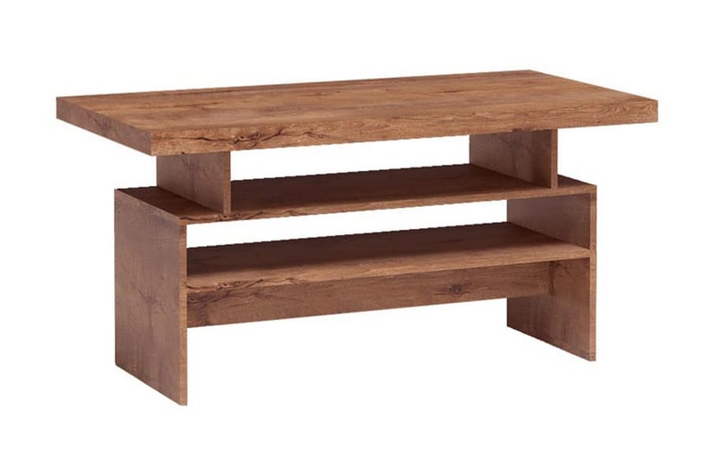 CAMBY Soffbord 120 cm med Förvaring Hyllor Ljus Ask - Beige/Brun - Möbler - Vardagsrum - Soffbord & vardagsrumsbord - Soffbord