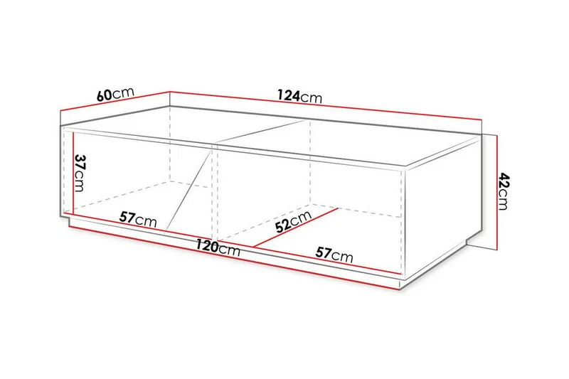 Carbost Soffbord 60 cm NO_BRAND Anthracite - Möbler - Vardagsrum - Soffbord & vardagsrumsbord - Soffbord