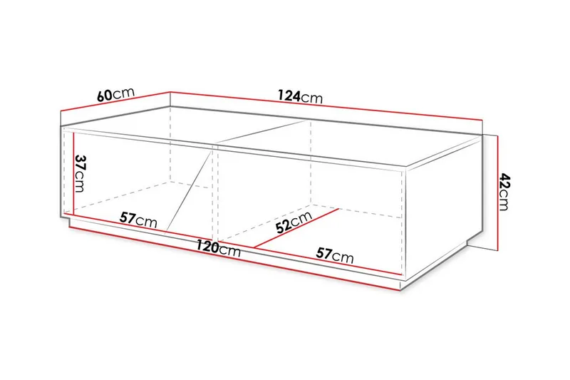 Carbost Soffbord 60 cm NO_BRAND White - Möbler - Vardagsrum - Soffbord & vardagsrumsbord - Soffbord