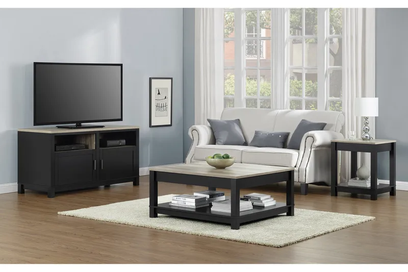 Carver Soffbord 90 cm Svart - Dorel Home - Möbler - Vardagsrum - Soffbord & vardagsrumsbord - Soffbord