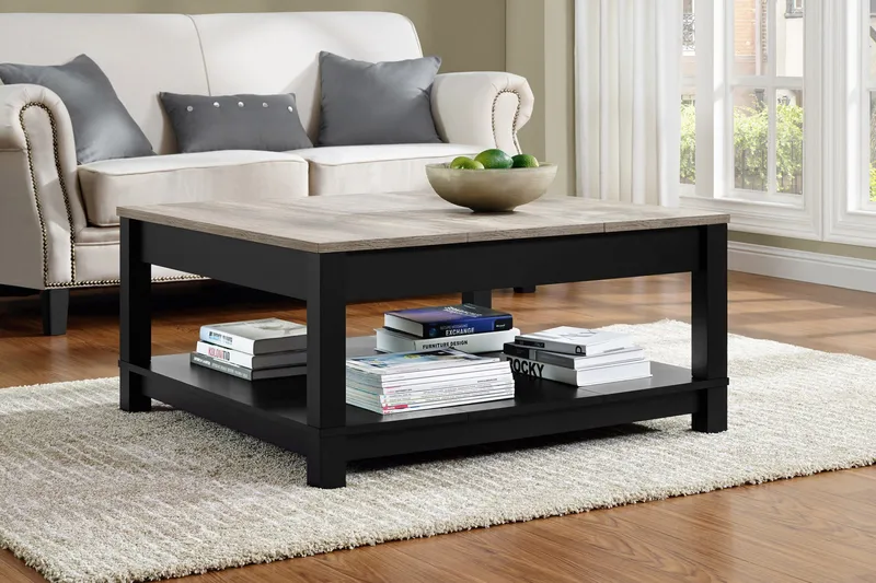 Carver Soffbord 90 cm Svart - Dorel Home - Möbler - Vardagsrum - Soffbord & vardagsrumsbord - Soffbord