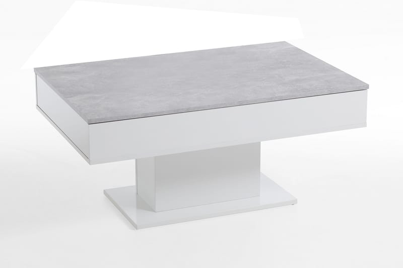 CASIAH Soffbord 100 cm Betonggrå/Vit - Möbler - Vardagsrum - Soffbord & vardagsrumsbord - Soffbord