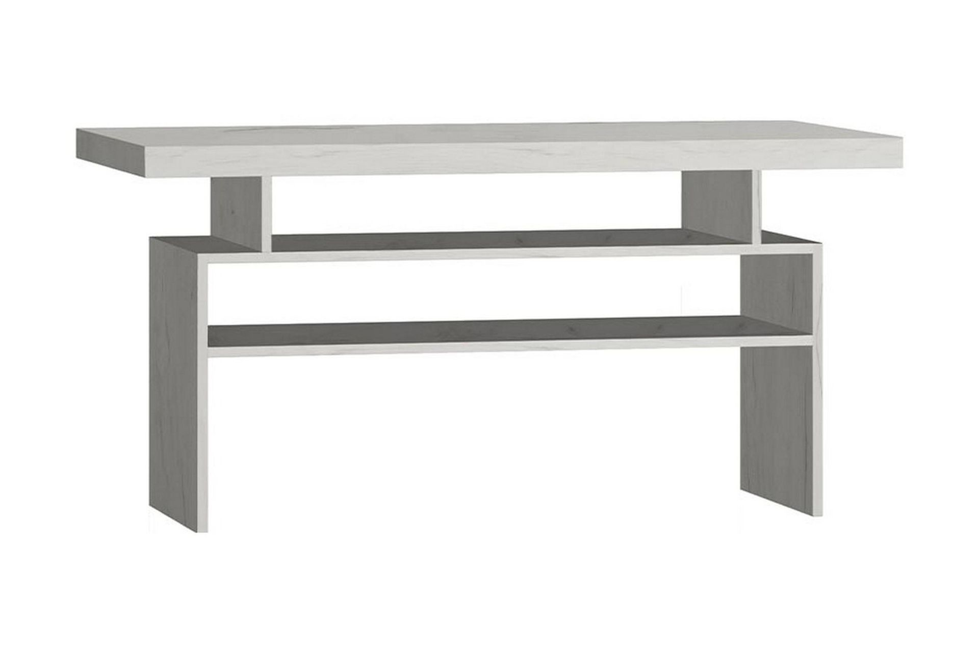 Castillia Soffbord 120 cm med F&ouml;rvaring Hyllor - Vit
