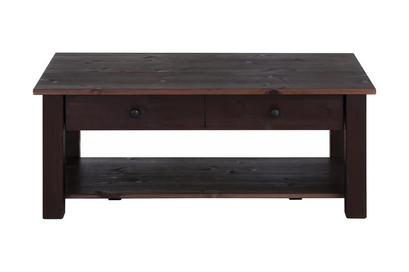 CERVENS Soffbord 100 cm med Förvaring Lådor + Hylla Svart - Möbler - Vardagsrum - Soffbord & vardagsrumsbord - Soffbord