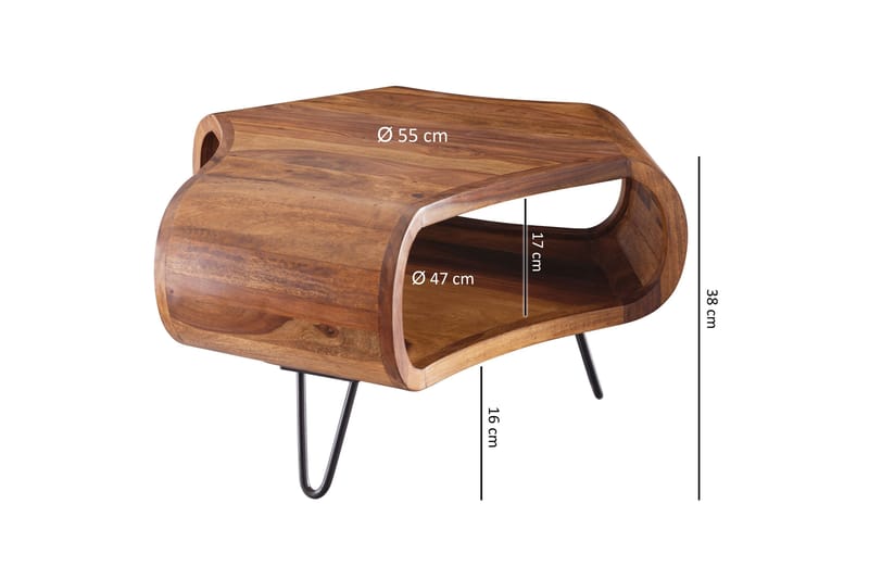 CHAMPA Soffbord 55 cm Brun - Möbler - Vardagsrum - Soffbord & vardagsrumsbord - Soffbord