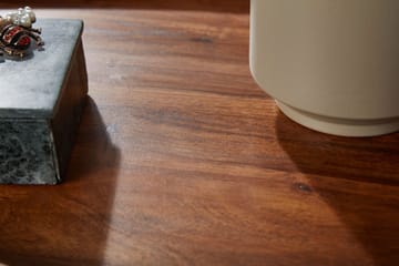 Cindal 71 cm Ovalt Soffbord med Upphöjd Kant i Valnöt - Brun - Möbler - Vardagsrum - Soffbord & vardagsrumsbord - Satsbord