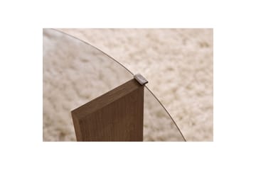 Soffbord Clara 75 cm med Glasskiva - Safir Ek / Rök - Möbler - Vardagsrum - Soffbord & vardagsrumsbord - Soffbord