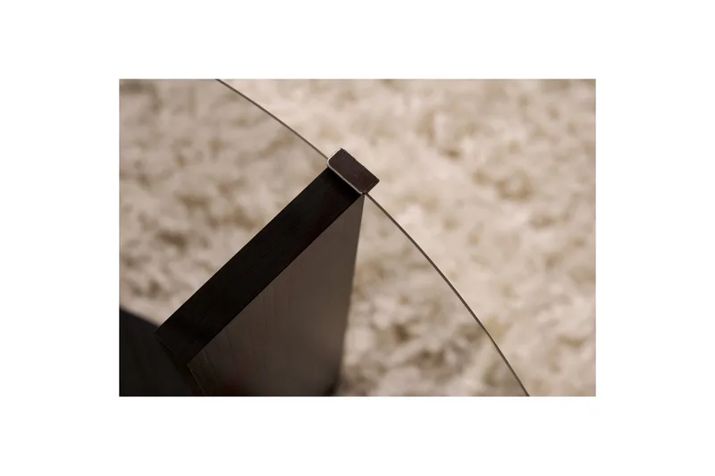 Soffbord Clara 75 cm med Glasskiva - Trä Svart / Rökt - Möbler - Vardagsrum - Soffbord & vardagsrumsbord - Soffbord