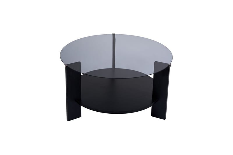 Soffbord Clara 75 cm med Glasskiva - Trä Svart / Rökt - Möbler - Vardagsrum - Soffbord & vardagsrumsbord - Soffbord