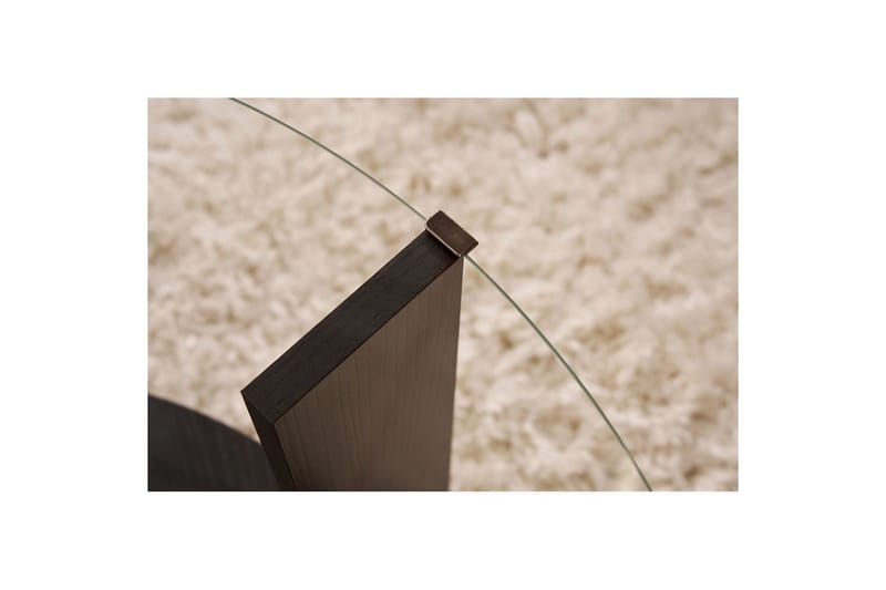 Soffbord Clara 75 cm med Glasskiva - Trä Svart / Transparent - Möbler - Vardagsrum - Soffbord & vardagsrumsbord - Soffbord