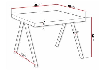 Clogsville Kvadratiskt Soffbord 60 cm i Målat Trä - Ekbrun - Möbler - Vardagsrum - Soffbord & vardagsrumsbord - Soffbord