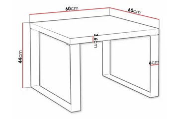 Clogsville Soffbord 60 cm - Svart - Möbler - Vardagsrum - Soffbord & vardagsrumsbord - Soffbord