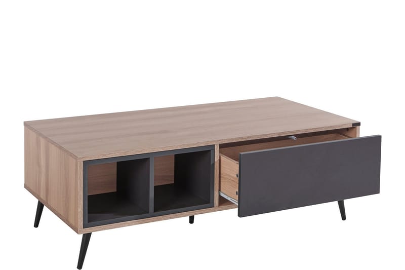 Cobham 120 cm Rektangulärt Soffbord med Lådor i Målat Trä - Ljusbrun - Möbler - Vardagsrum - Soffbord & vardagsrumsbord - Soffbord