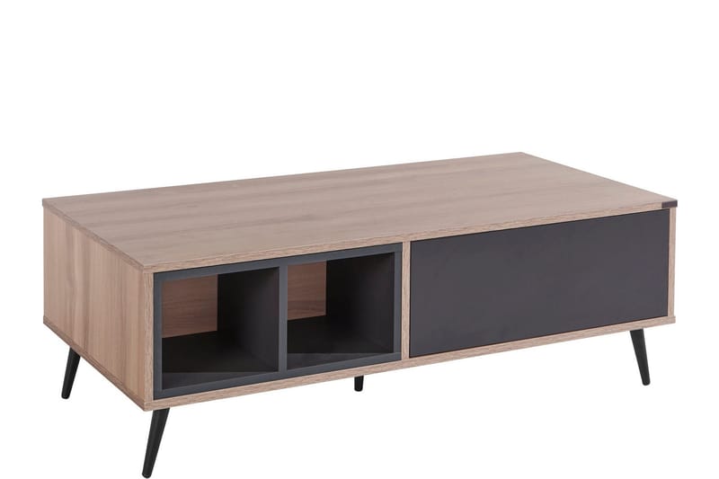 Cobham 120 cm Rektangulärt Soffbord med Lådor i Målat Trä - Ljusbrun - Möbler - Vardagsrum - Soffbord & vardagsrumsbord - Soffbord