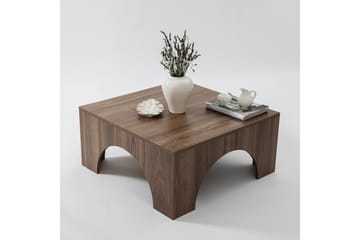 Collesium Kvadratiskt Soffbord 80 cm i Valnöt - Brun - Möbler - Vardagsrum - Soffbord & vardagsrumsbord - Soffbord