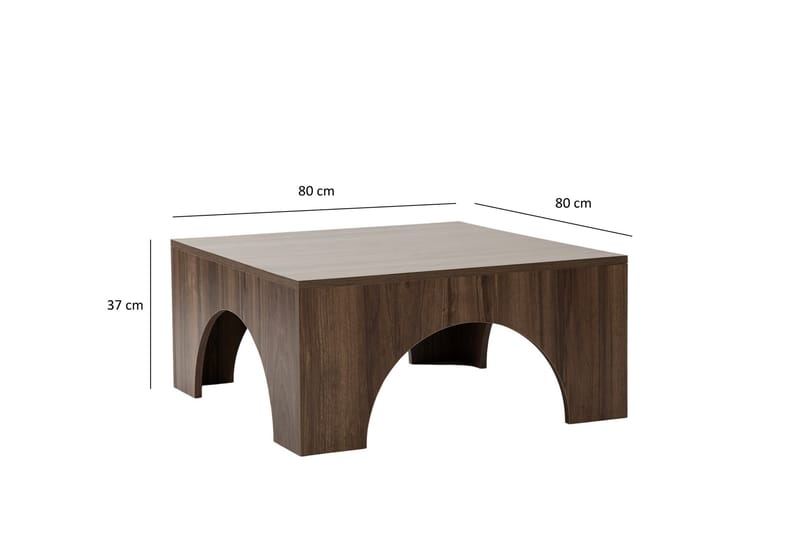 Collesium Soffbord 80 cm Valnöt - Möbler - Vardagsrum - Soffbord & vardagsrumsbord - Soffbord
