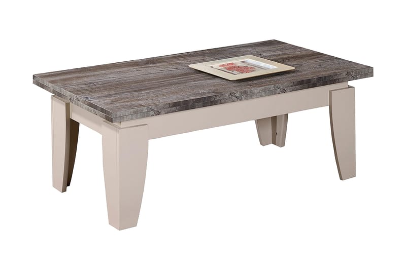 Comfortale 110 cm Rektangulärt Soffbord i Målat Trä, Gråbrun