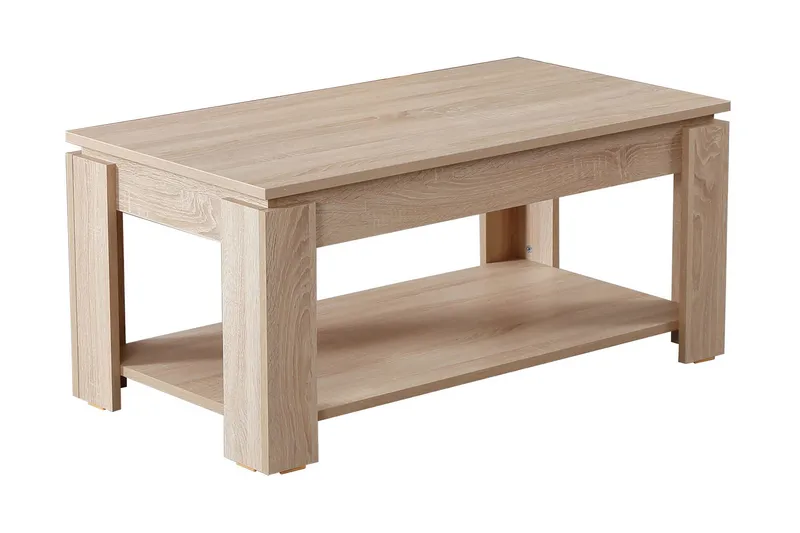 Comfortale Soffbord 104 cm med Förvaring Hylla, Bok