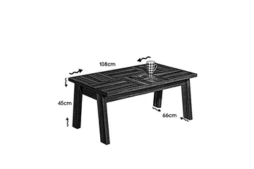 Comfortale Soffbord 108 cm - Valnötsbrun - Möbler - Vardagsrum - Soffbord & vardagsrumsbord - Soffbord