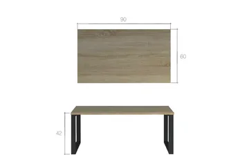 Connel Soffbord 90 cm - Betonggrå/Svart - Möbler - Vardagsrum - Soffbord & vardagsrumsbord - Soffbord