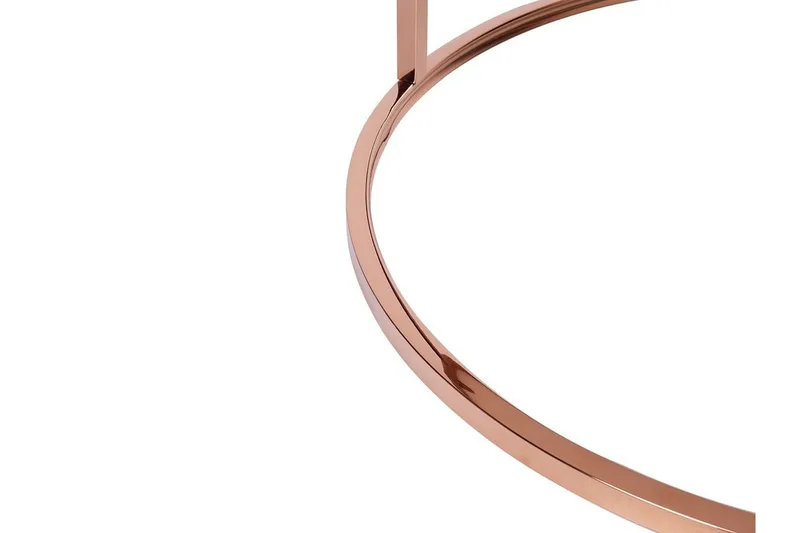 Coralla Soffbord 70 cm Runt Marmormönster - Vit/Koppar - Möbler - Vardagsrum - Soffbord & vardagsrumsbord - Soffbord