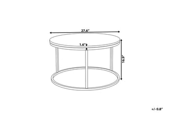 Coralla Soffbord 70 cm Runt Marmormönster - Vit/Koppar - Möbler - Vardagsrum - Soffbord & vardagsrumsbord - Soffbord