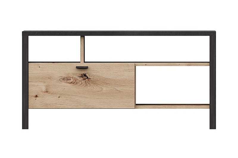 CORNBROUGH Soffbord 95 cm med Förvaring Hyllor + Låda Brun/S - Soffbord - Bord