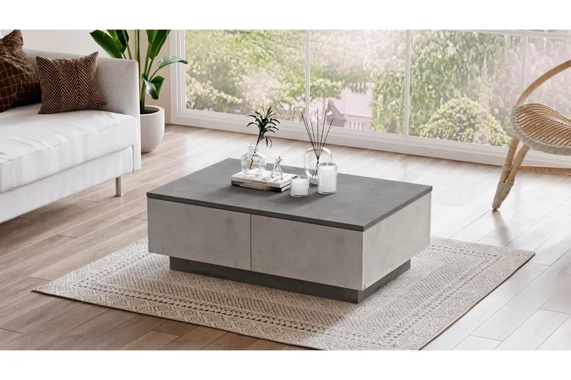 Cranner Soffbord 90 cm - Silver/Antracit - Möbler - Vardagsrum - Soffbord & vardagsrumsbord - Soffbord