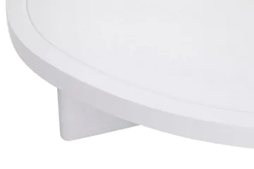 Cream 92 cm Ovalt Soffbord i Trä - Vit - Möbler - Vardagsrum - Soffbord & vardagsrumsbord - Soffbord