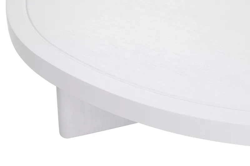 Cream 92 cm Ovalt Soffbord i Trä - Vit - Möbler - Vardagsrum - Soffbord & vardagsrumsbord - Soffbord