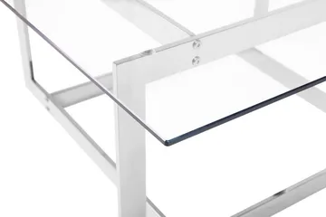 Crystal Soffbord 80 cm - Silver/Glas - Möbler - Vardagsrum - Soffbord & vardagsrumsbord - Soffbord