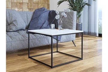 Cubosa Kvadratiskt Soffbord 60 cm i Trä och Metall - Vit|Svart - Möbler - Vardagsrum - Soffbord & vardagsrumsbord - Soffbord