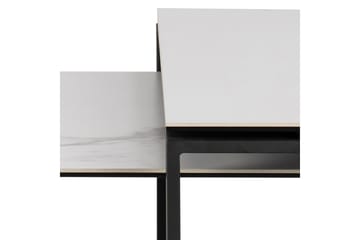 Cynthia Rektangulärt Satsbord Soffbord 115 cm i Keramik med Metallben - Vit - Möbler - Vardagsrum - Soffbord & vardagsrumsbord - Satsbord