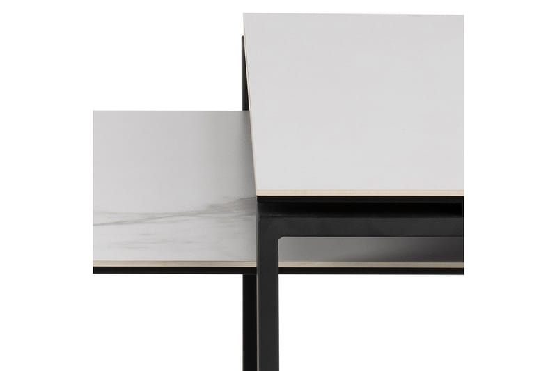 Cynthia Rektangulärt Satsbord Soffbord 115 cm i Keramik med Metallben - Vit - Möbler - Vardagsrum - Soffbord & vardagsrumsbord - Satsbord