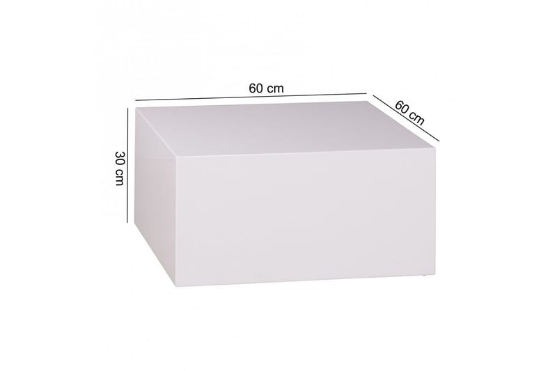 Darey Soffbord 60 cm - Vit Högglans - Möbler - Vardagsrum - Soffbord & vardagsrumsbord - Soffbord