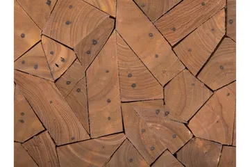 Dawson Runt Soffbord 30 cm i Teak med Mosaikmönster - Brun - Möbler - Vardagsrum - Soffbord & vardagsrumsbord - Soffbord