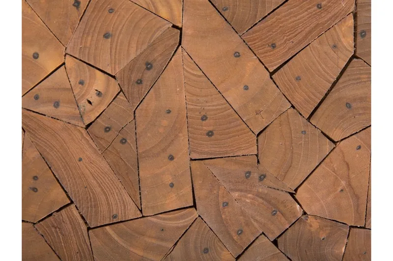 Dawson Runt Soffbord 30 cm i Teak med Mosaikmönster - Brun - Möbler - Vardagsrum - Soffbord & vardagsrumsbord - Soffbord