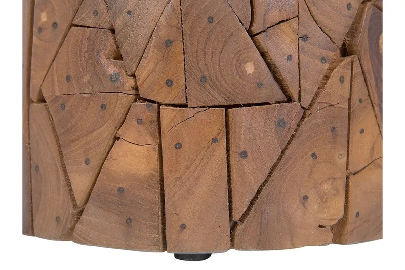 Dawson Runt Soffbord 30 cm i Teak med Mosaikmönster - Brun - Möbler - Vardagsrum - Soffbord & vardagsrumsbord - Soffbord