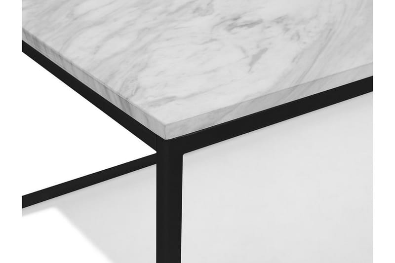 Delano 100 cm Rektangulärt Soffbord i Marmor med Metallunderrede - Vit - Möbler - Vardagsrum - Soffbord & vardagsrumsbord - Soffbord