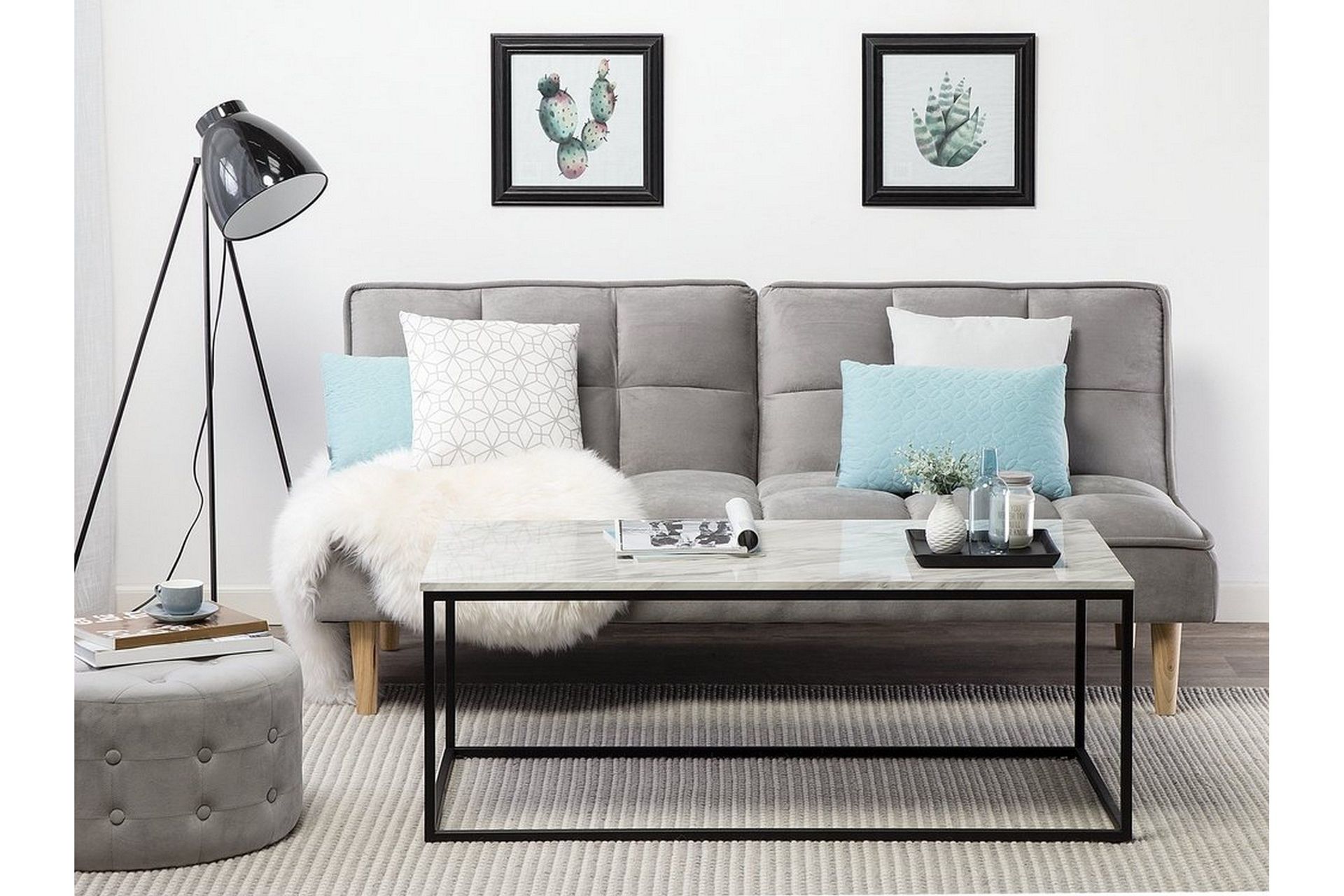 delano soffbord 100 cm - vit