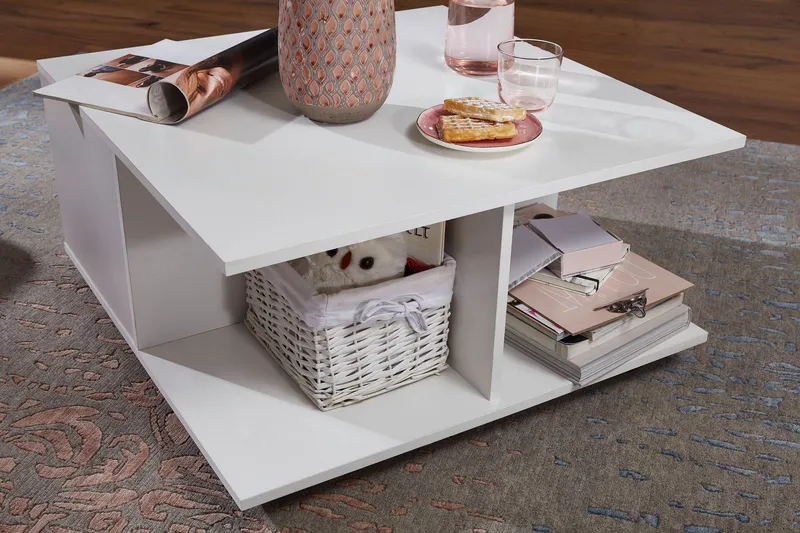 Delgadillo Soffbord 70 cm - Vit - Möbler - Vardagsrum - Soffbord & vardagsrumsbord - Soffbord