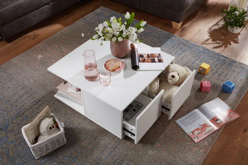 Delgadillo Soffbord 70 cm - Vit - Möbler - Vardagsrum - Soffbord & vardagsrumsbord - Soffbord