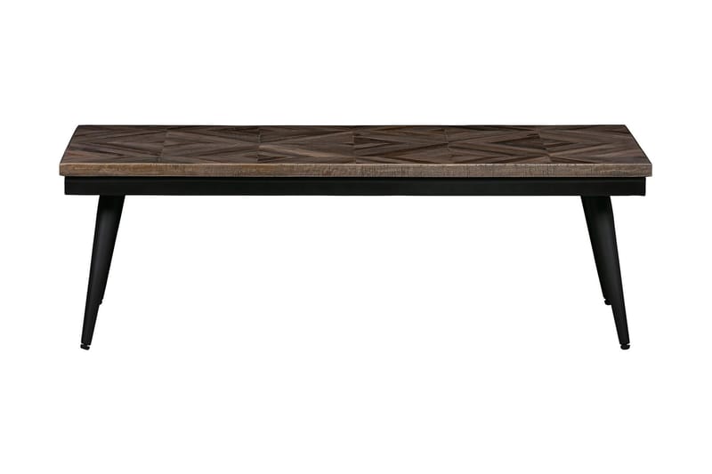 DELVE Soffbord 120 cm Teak/Svart Järn - Soffbord - Bord