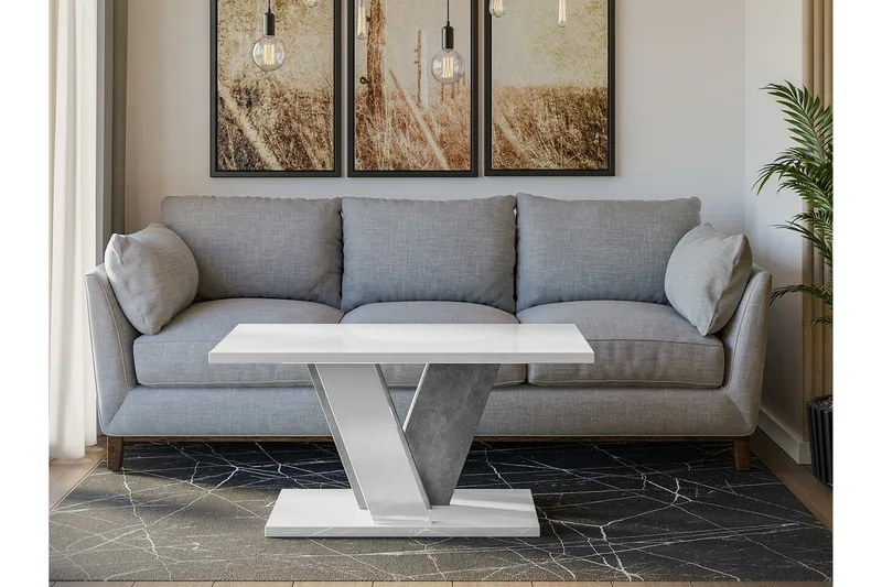 Denogal Soffbord 70 cm - Grå - Möbler - Vardagsrum - Soffbord & vardagsrumsbord - Soffbord