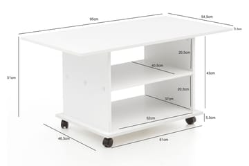 Dewand Soffbord 95 cm - Vit - Möbler - Vardagsrum - Soffbord & vardagsrumsbord - Soffbord