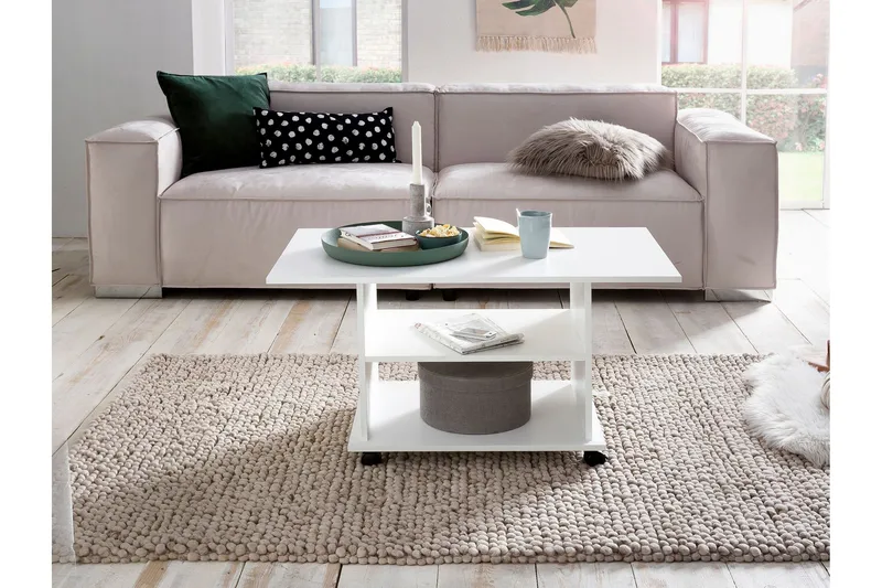 Dewand Soffbord 95 cm - Vit - Möbler - Vardagsrum - Soffbord & vardagsrumsbord - Soffbord