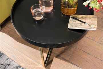 Dhir Soffbord 59 cm Runt - Svart/Guld - Möbler - Vardagsrum - Soffbord & vardagsrumsbord - Soffbord