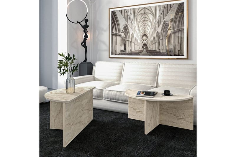 Soffbord Dolcer Travertin - Travertin - Möbler - Vardagsrum - Soffbord & vardagsrumsbord - Satsbord