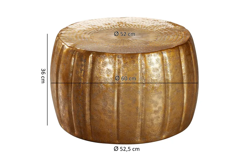 Dominoe Soffbord 60 cm Runt - Guld - Möbler - Vardagsrum - Soffbord & vardagsrumsbord - Soffbord