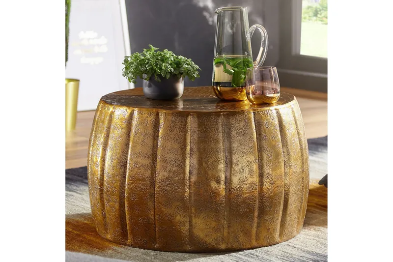 Dominoe Soffbord 60 cm Runt - Guld - Möbler - Vardagsrum - Soffbord & vardagsrumsbord - Soffbord